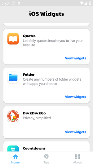 iOS Widgets安卓下载最新版本截图1