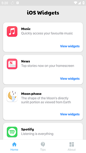 iOS Widgets安卓下载最新版本截图1