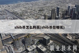 shib币怎么购买(shib币在哪买)