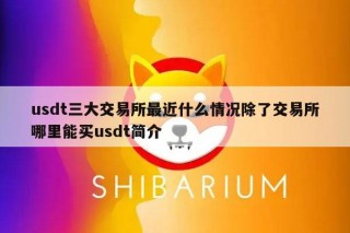 usdt三大交易所最近什么情况除了交易所哪里能买usdt简介